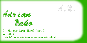 adrian mako business card